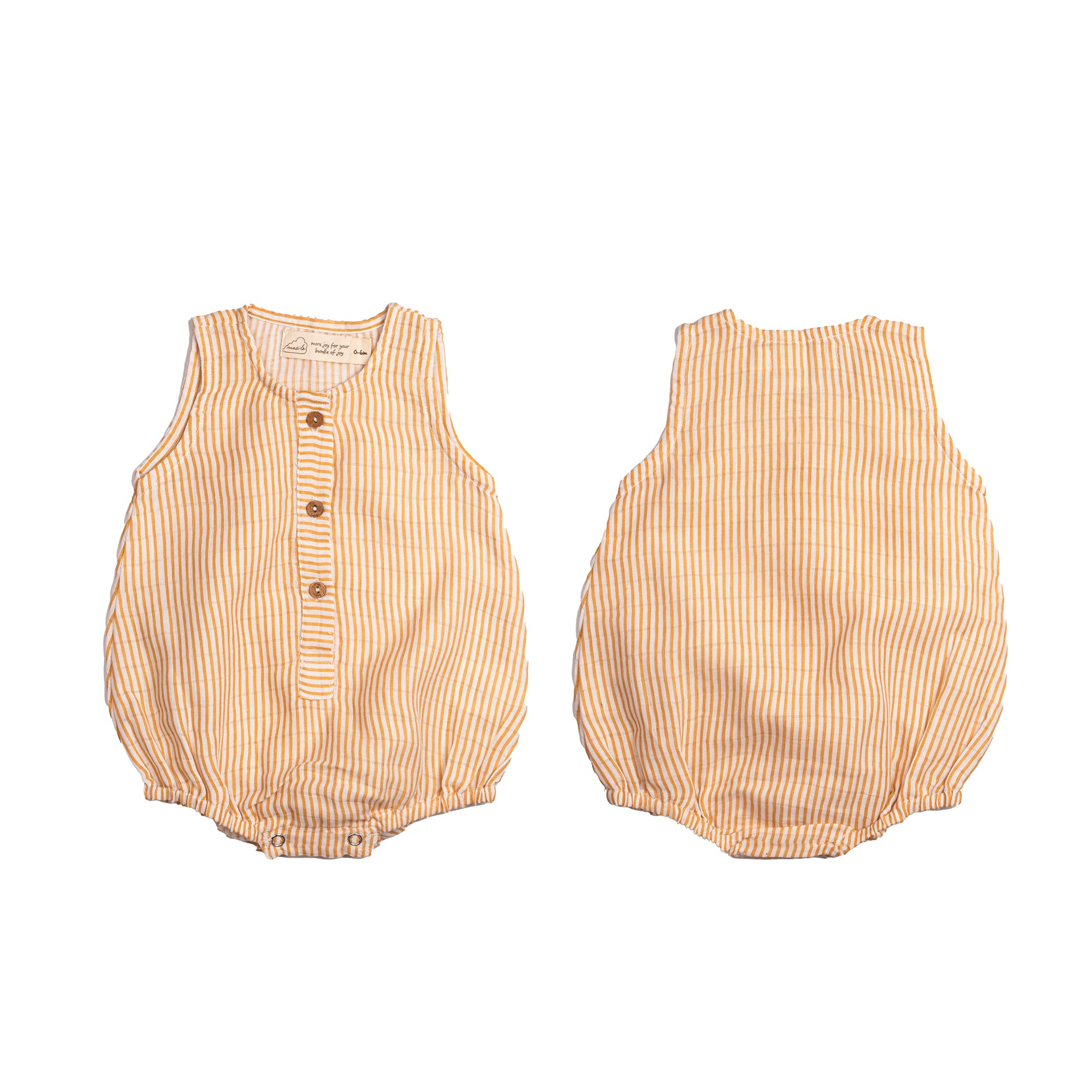 Organic Muslin Baby Romper (Pack of 3) – Pineapple