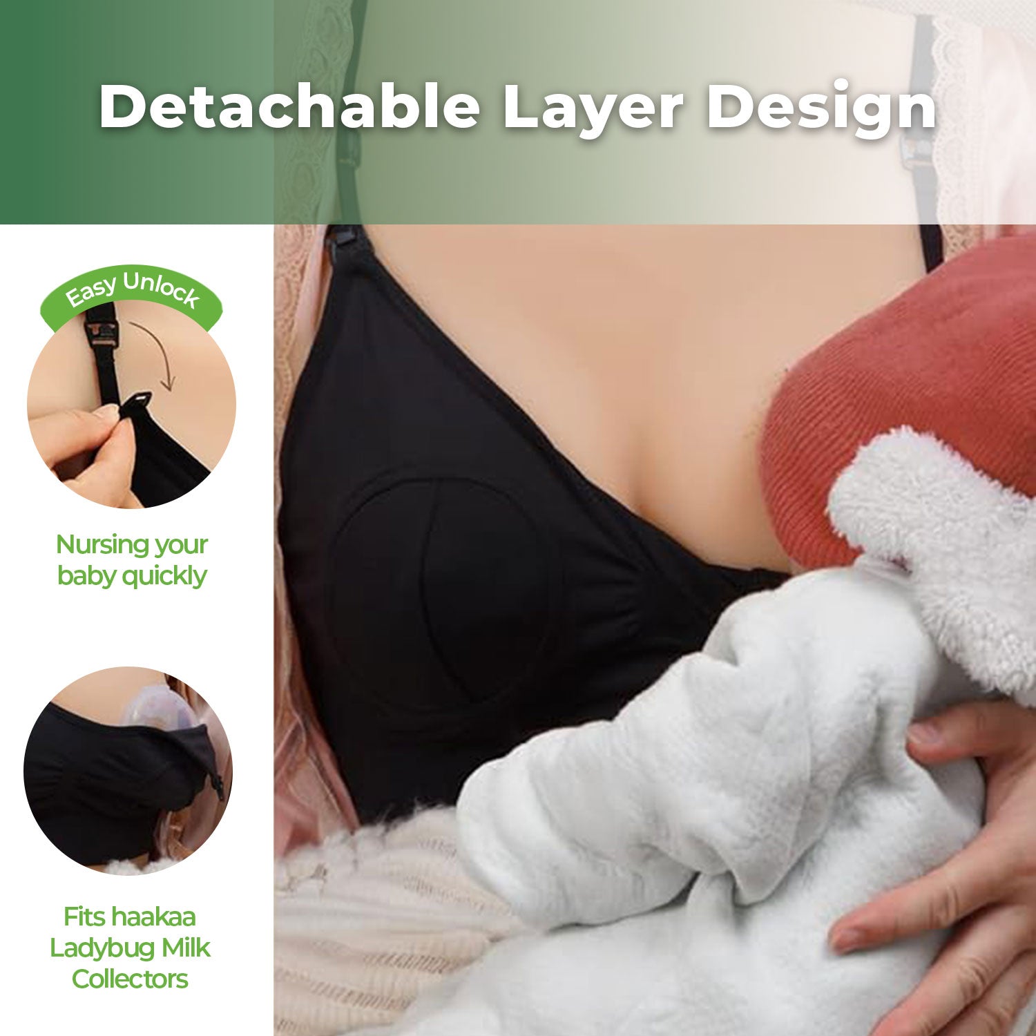 Haakaa Hands-Free Pumping & Nursing Bra