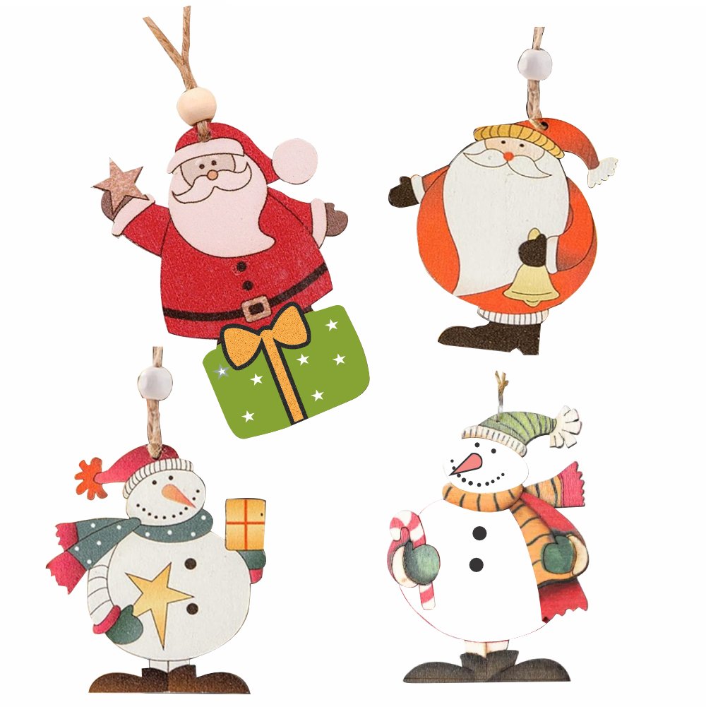 Joyful Festive Ornaments- Set of 4