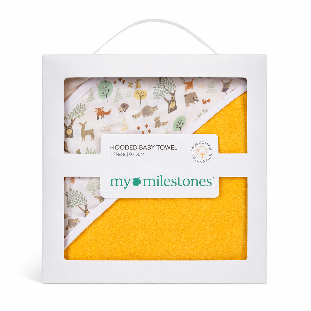 Premium Baby Hooded Towel with Muslin Hood - Soft and Lightweight