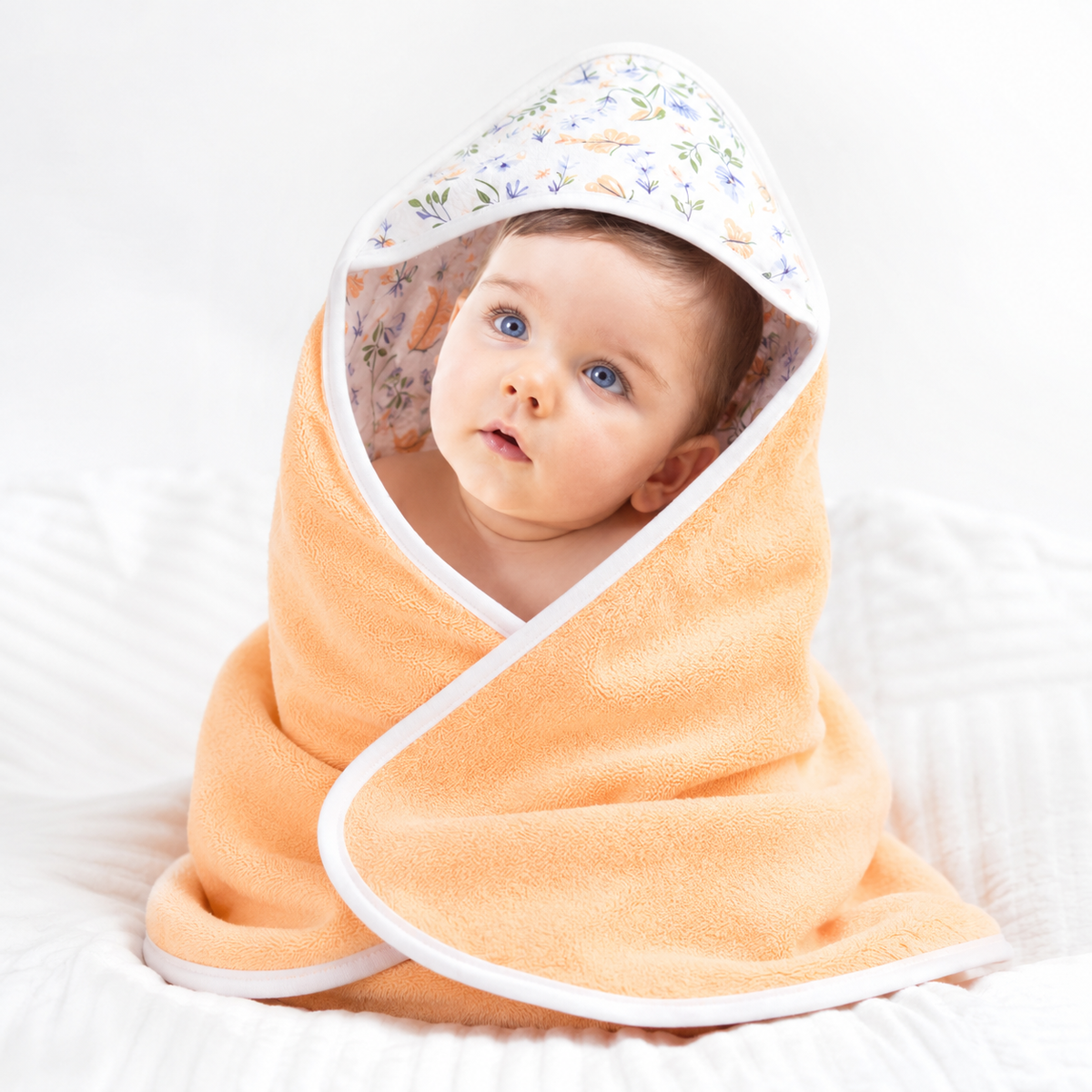 Premium Baby Hooded Towel with Muslin Hood - Soft and Lightweight