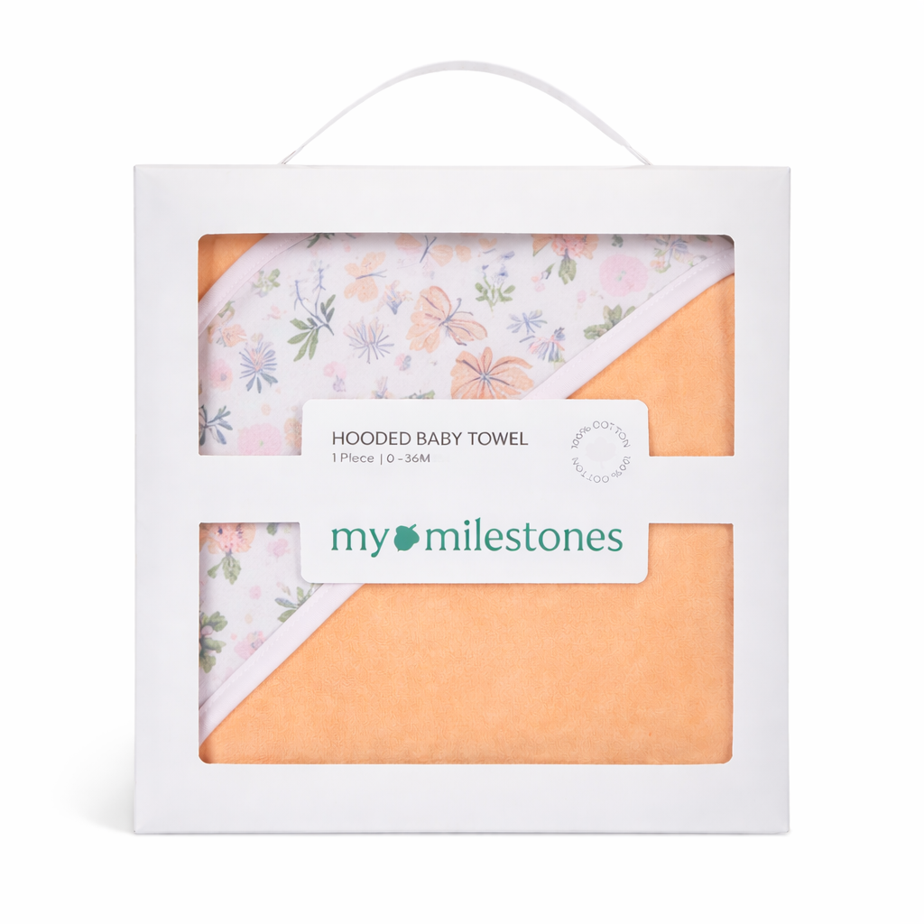 Premium Baby Hooded Towel with Muslin Hood - Soft and Lightweight