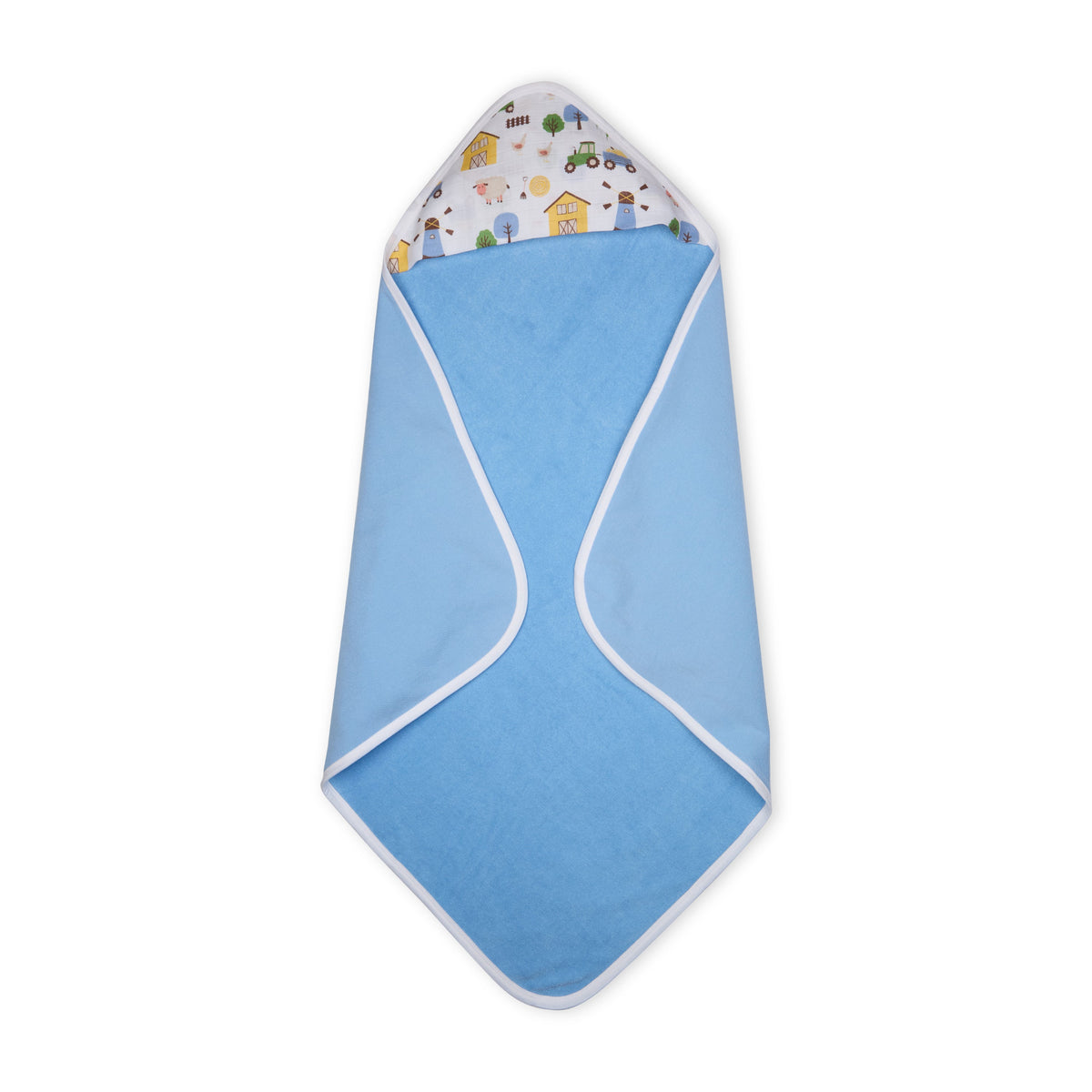 Premium Baby Hooded Towel with Muslin Hood - Soft and Lightweight