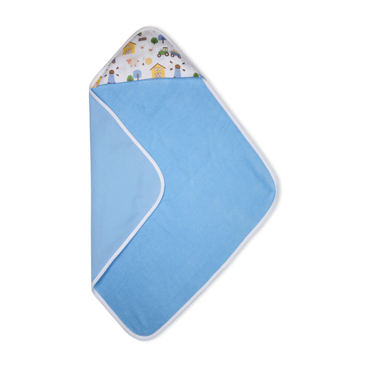 Premium Baby Hooded Towel with Muslin Hood - Soft and Lightweight
