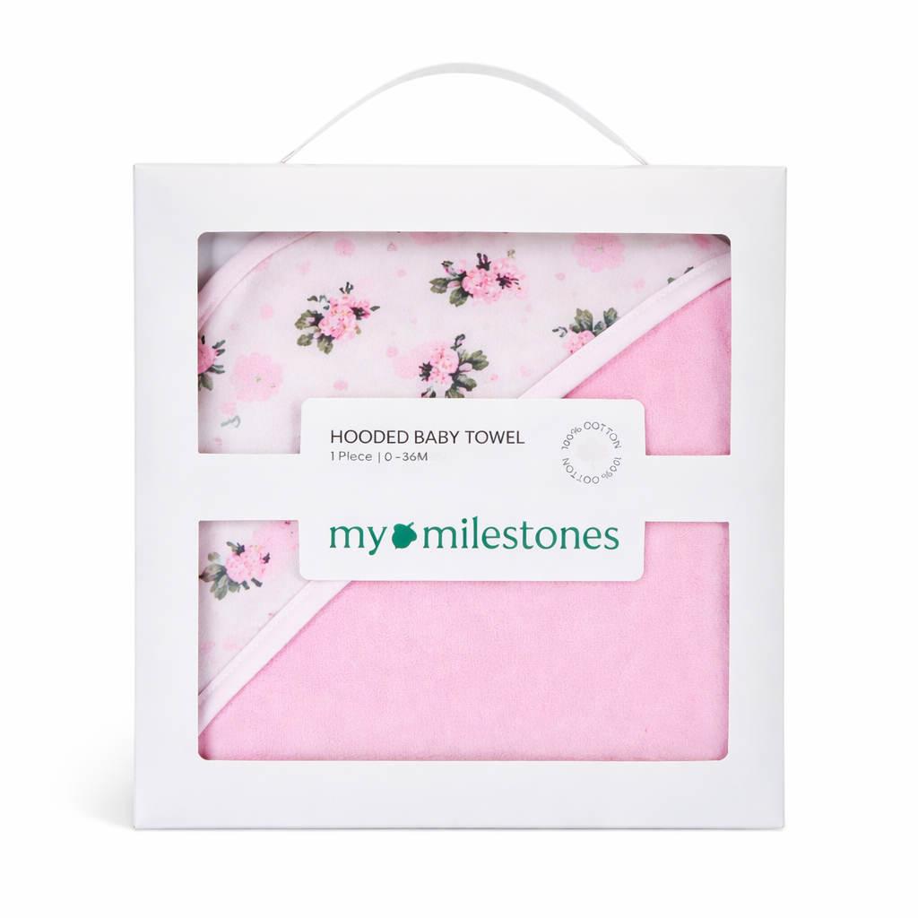 Premium Baby Hooded Towel with Muslin Hood - Soft and Lightweight