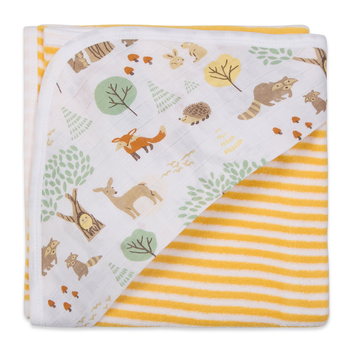 Premium Baby Hooded Towel with Muslin Hood - Soft and Lightweight