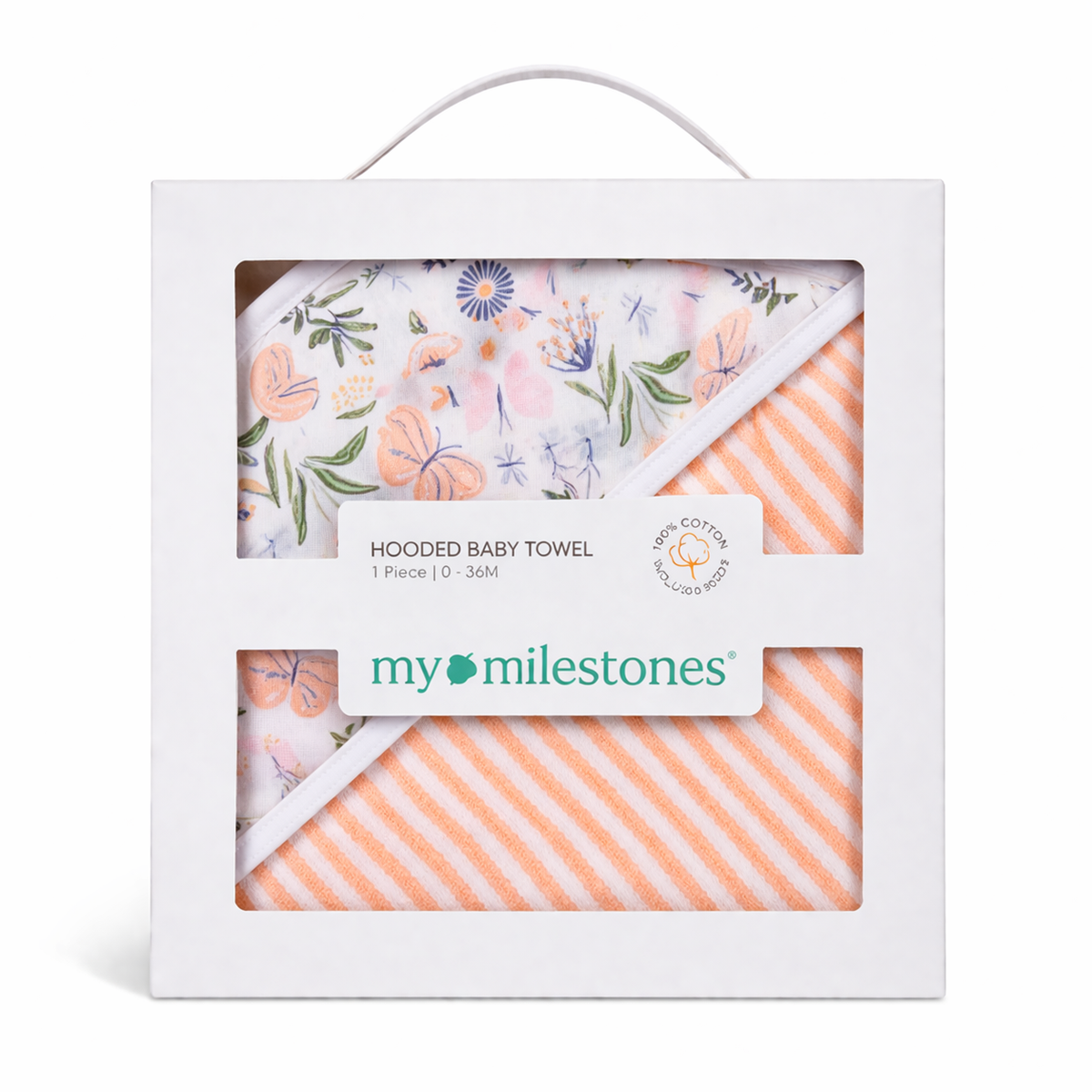 Premium Baby Hooded Towel with Muslin Hood - Soft and Lightweight