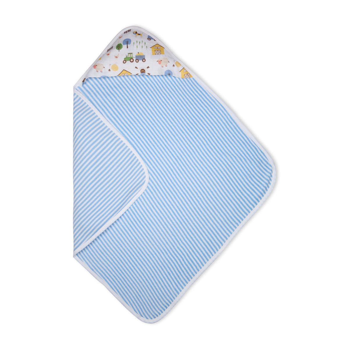 Premium Baby Hooded Towel with Muslin Hood - Soft and Lightweight