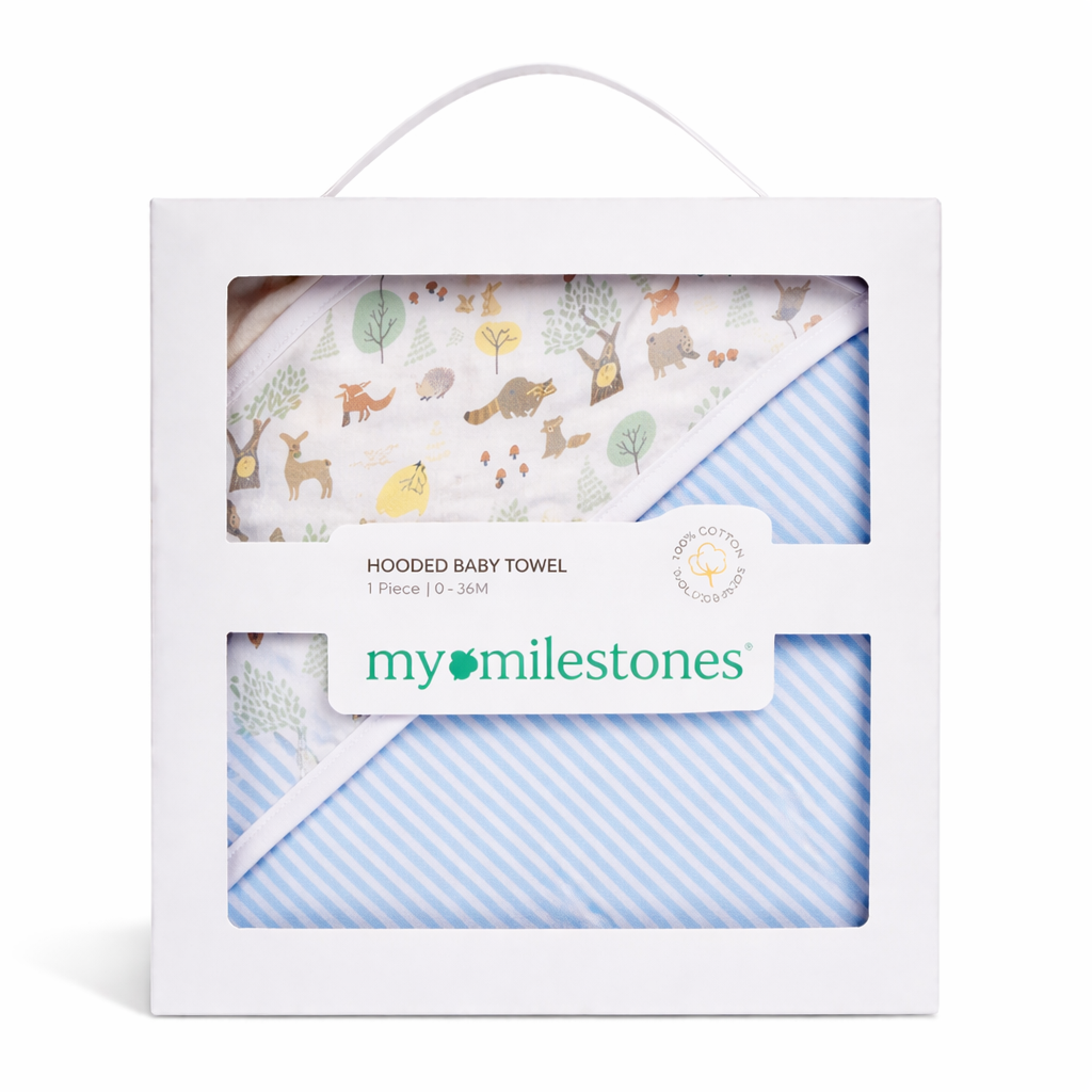 Premium Baby Hooded Towel with Muslin Hood - Soft and Lightweight