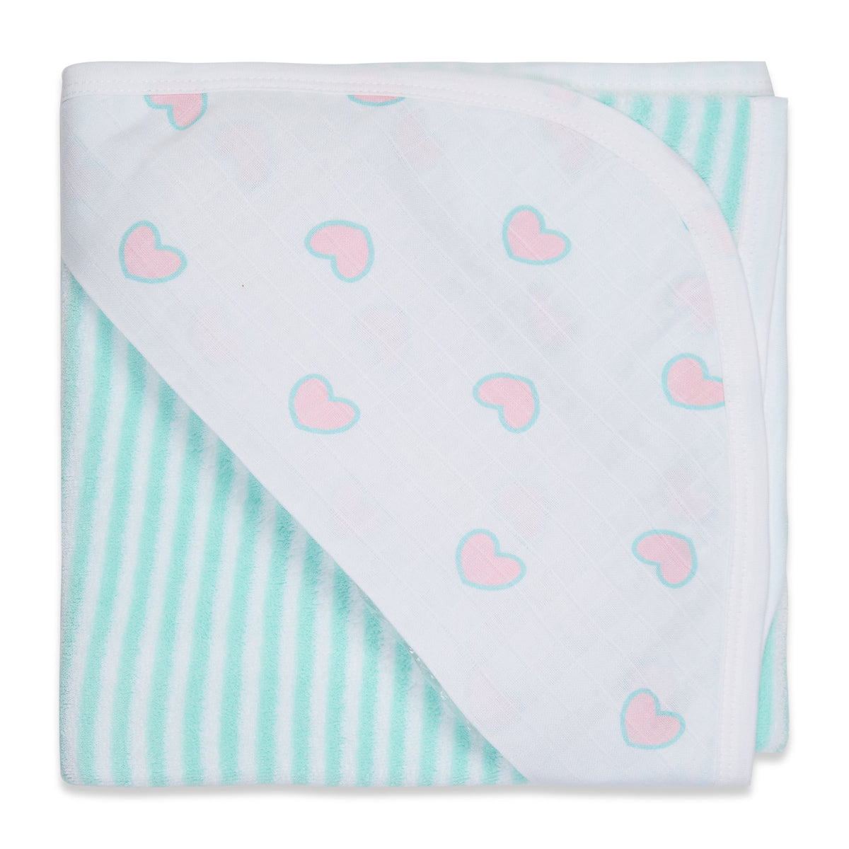 Premium Baby Hooded Towel with Muslin Hood - Soft and Lightweight