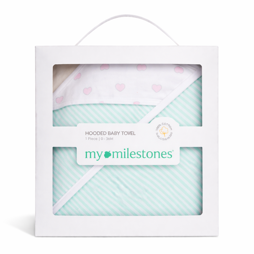 Premium Baby Hooded Towel with Muslin Hood - Soft and Lightweight