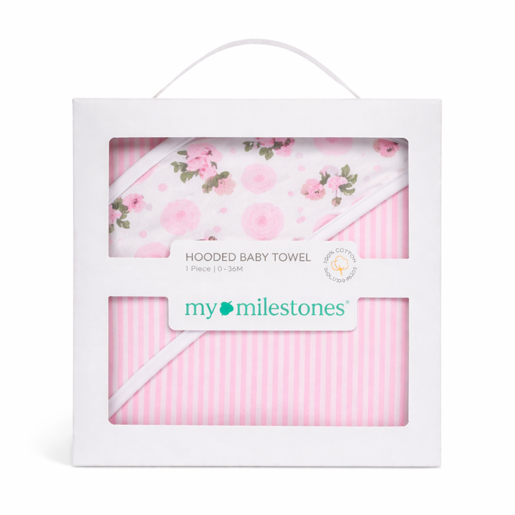 Premium Baby Hooded Towel with Muslin Hood - Soft and Lightweight