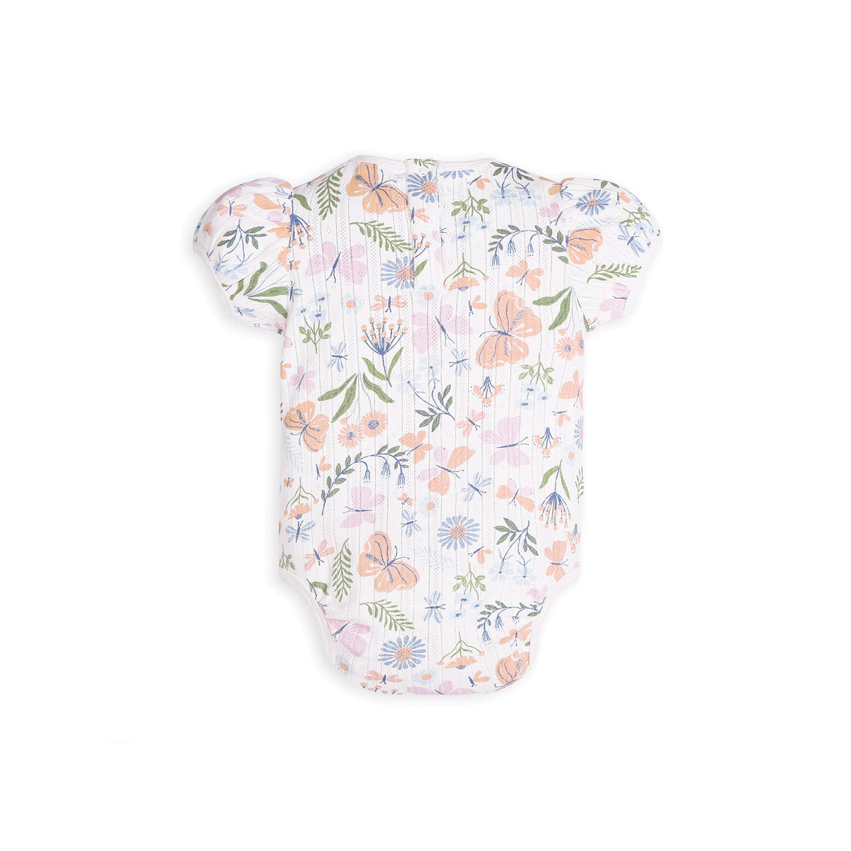 My Milestones Pointelle Ruffle Peter Pan Collar Onesie