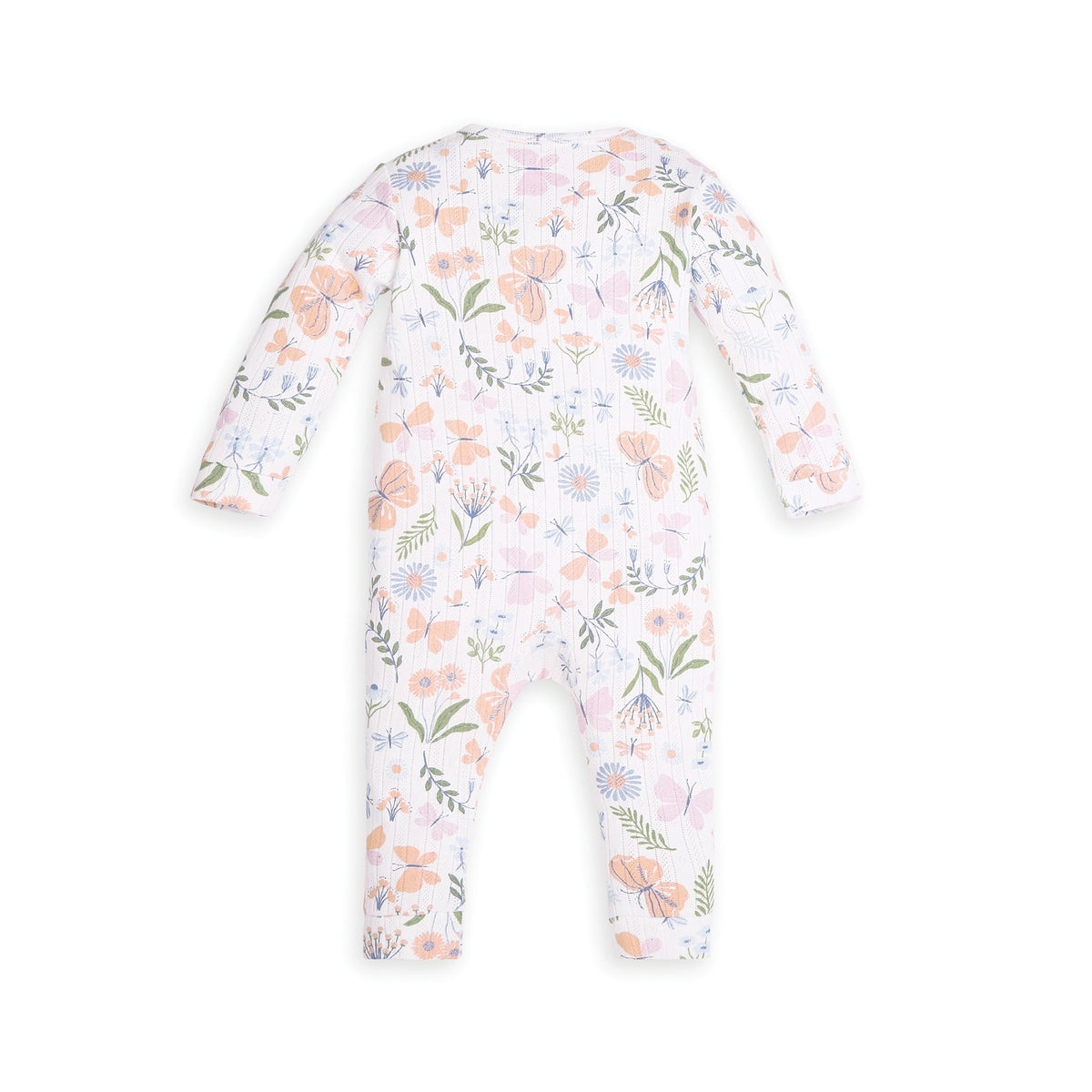 My Milestones Pointelle Long Sleeves 2-Way Zipper Romper