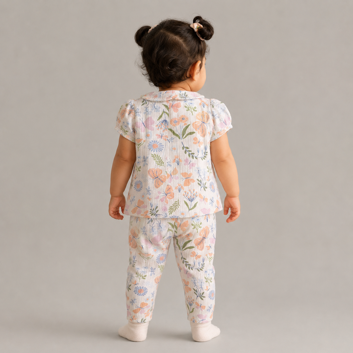 My Milestones Bio-Wash 100% Cotton Pointelle Knit Tee & Legging Set