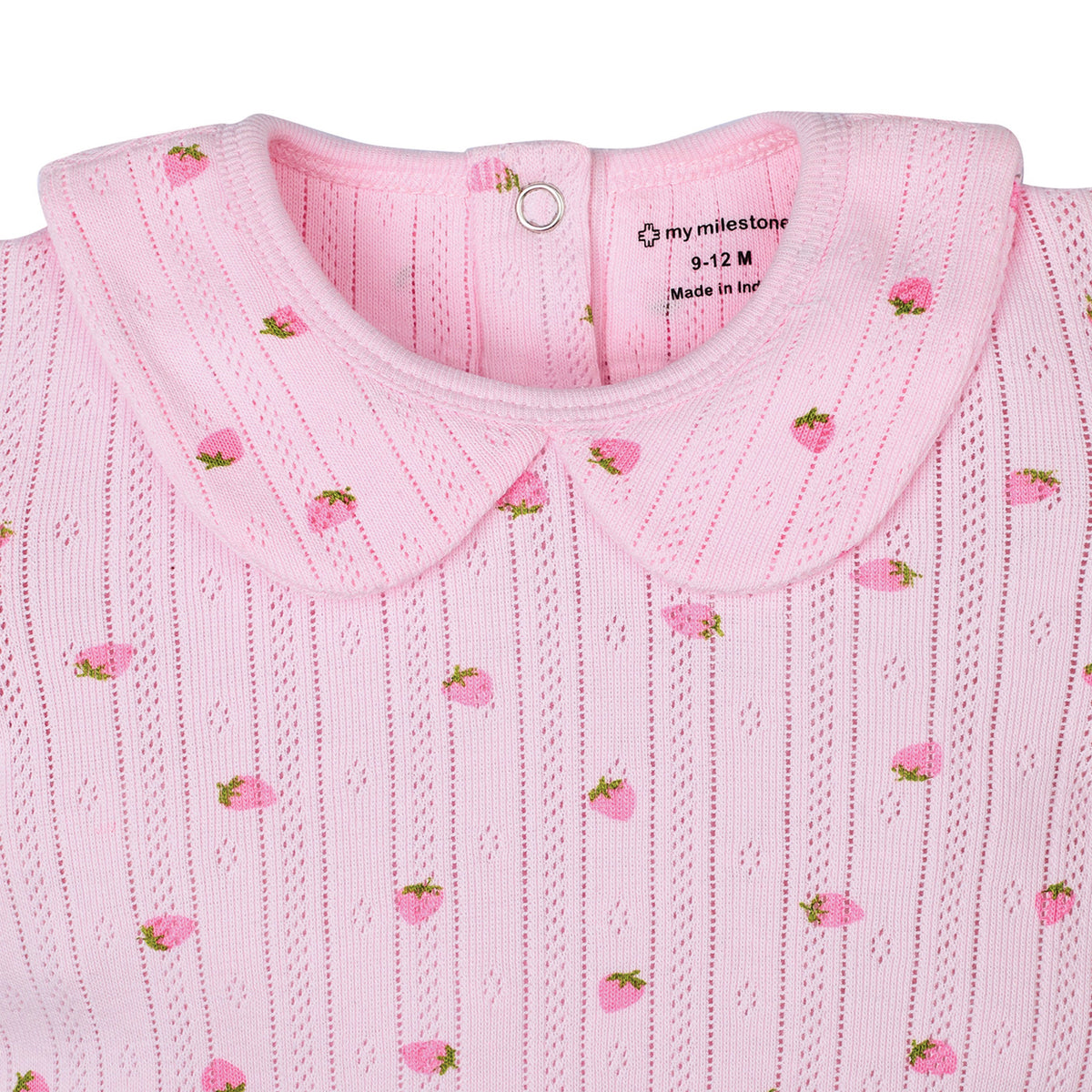 My Milestones Bio-Wash 100% Cotton Pointelle Knit Tee & Legging Set
