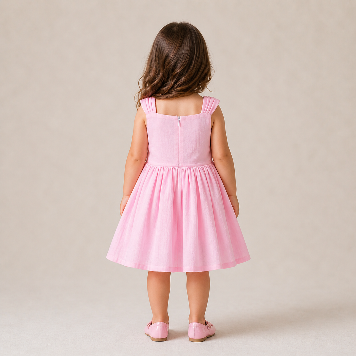 My Milestones Opal Handcrafted Crochet Double Cloth Dress with Knot Details