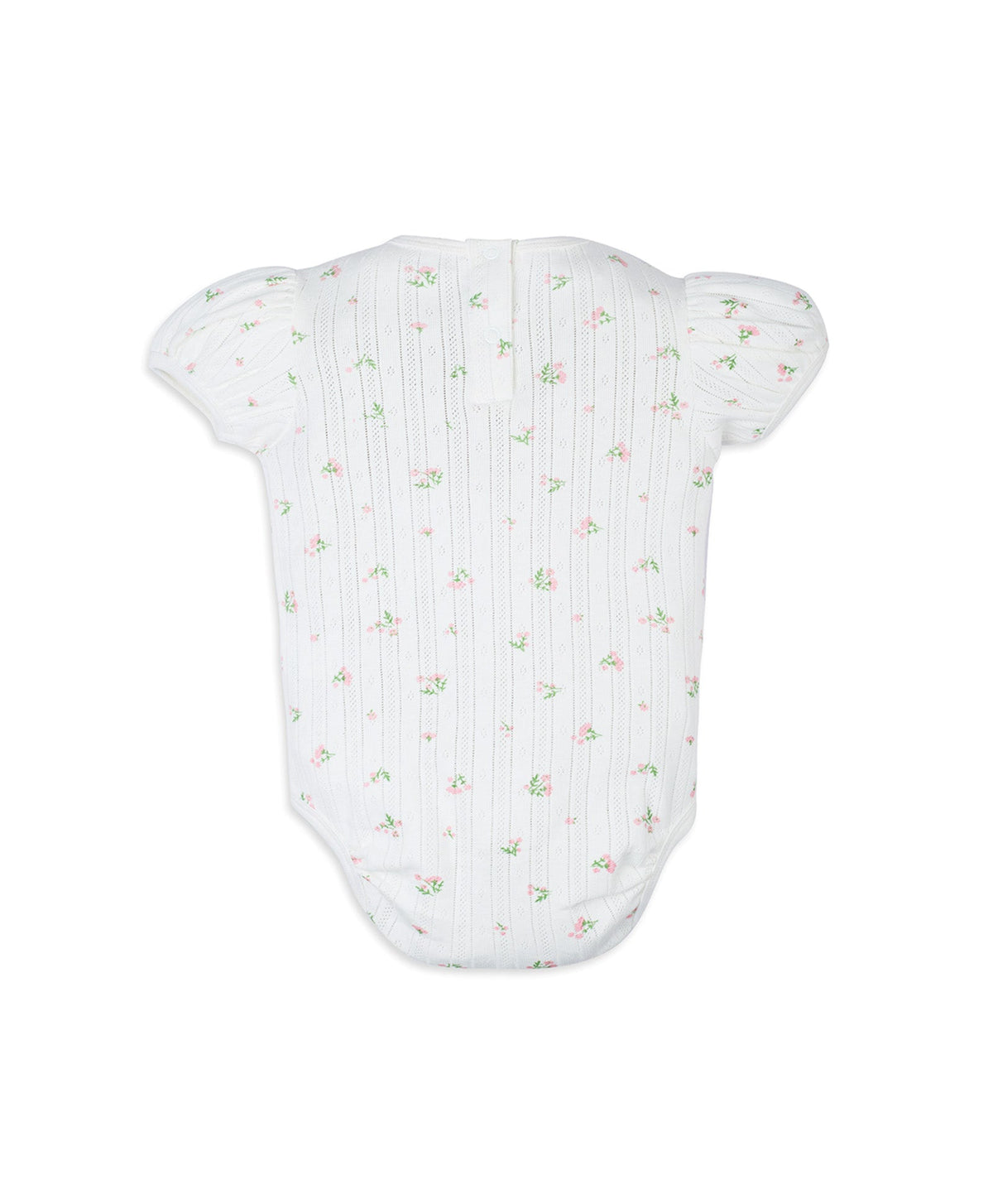 My Milestones Pointelle Ruffle Peter Pan Collar Onesie