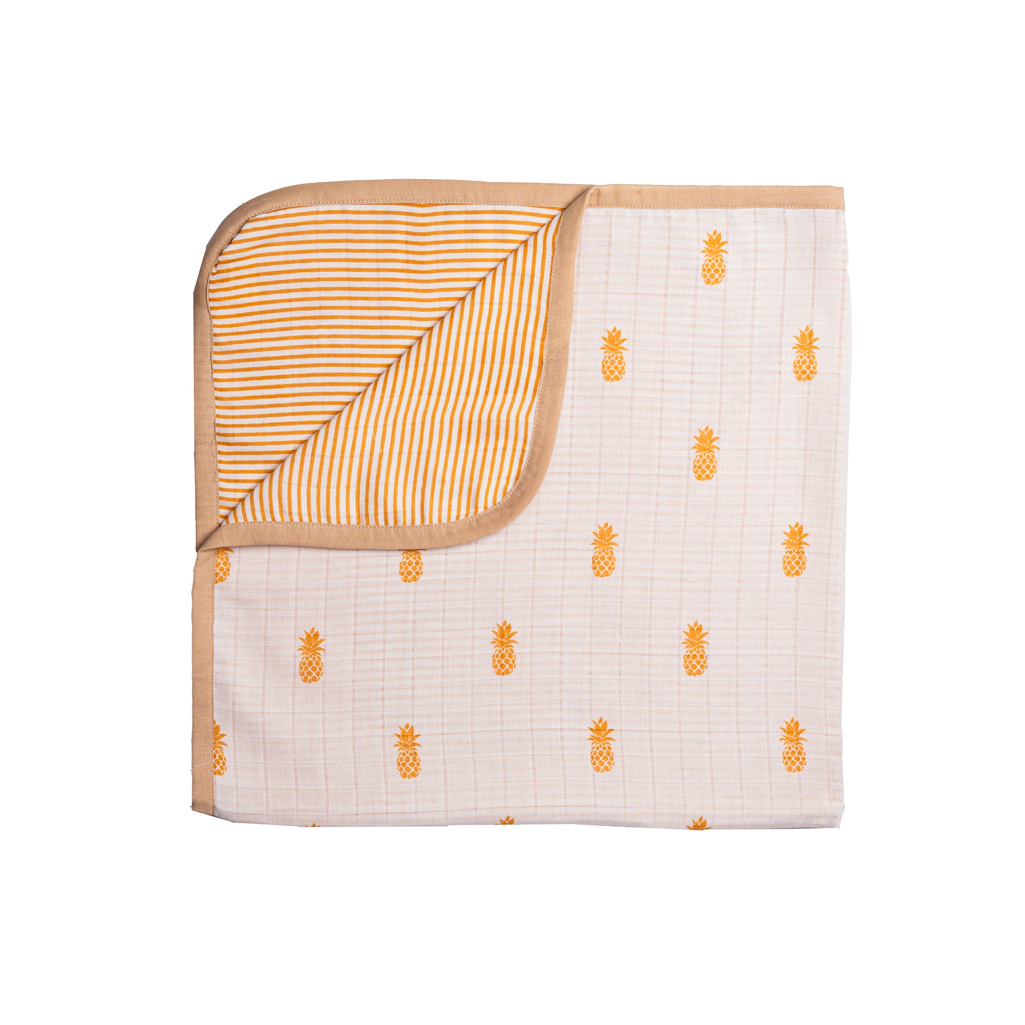 Organic Muslin Blanket - Pineapple