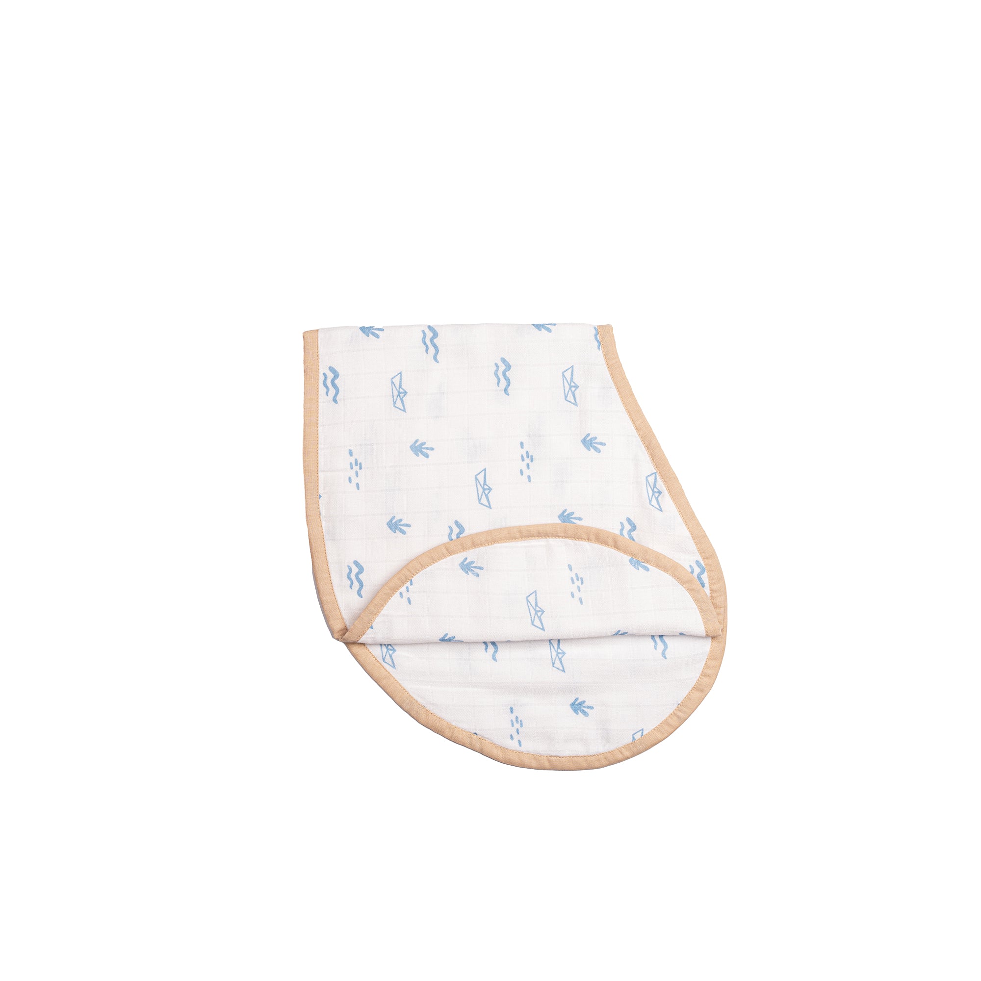 Organic Muslin Burp Cloth & Bib (Pack of 2) – Boat