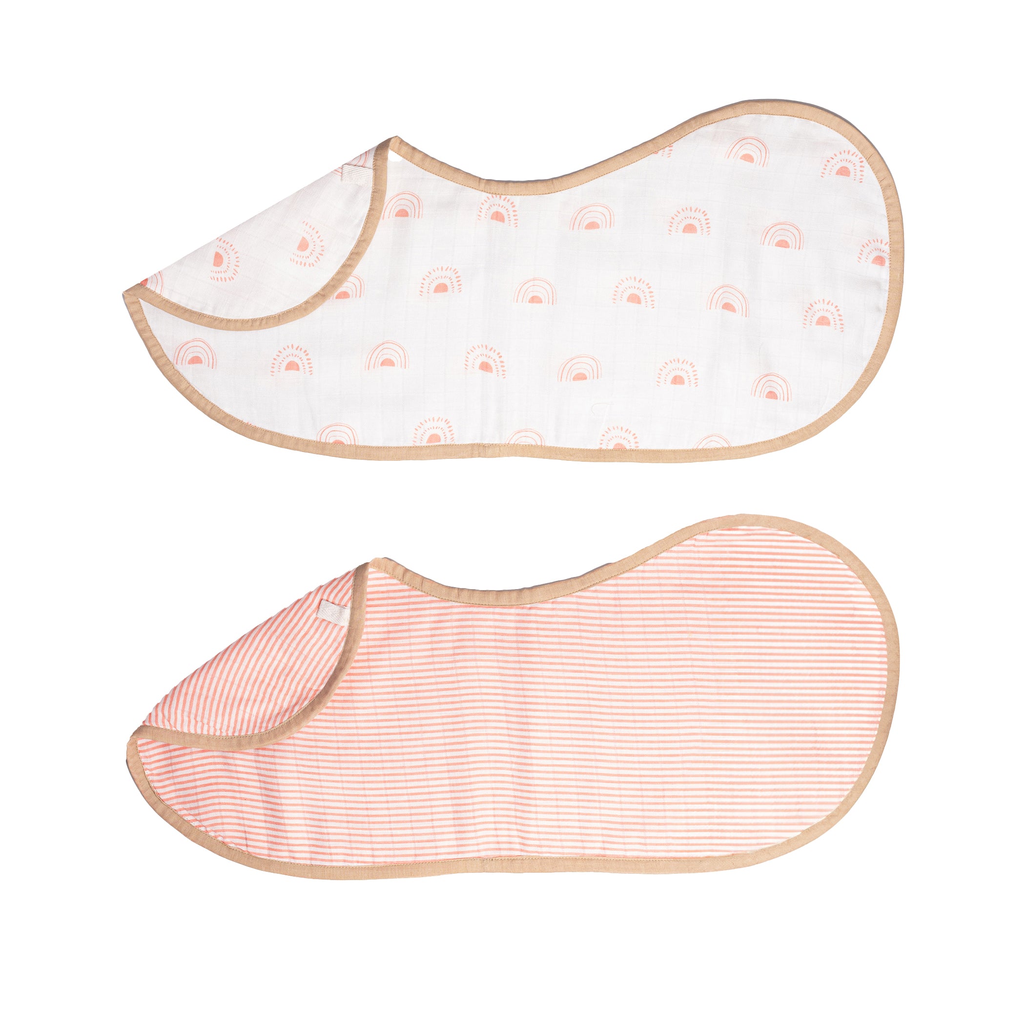 Organic Muslin Burp Cloth & Bib (Pack of 2) – Palm