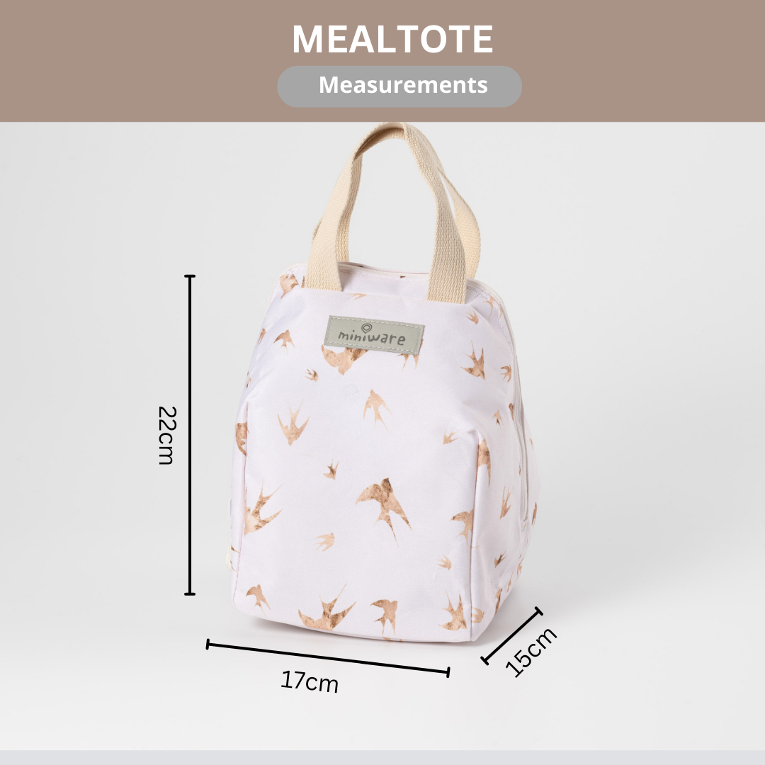 Miniware Mealtote Insulated Lunch Bag Golden Swallow Pink