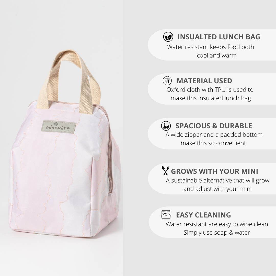 Miniware Mealtote Insulated Lunch Bag Pink Cloud