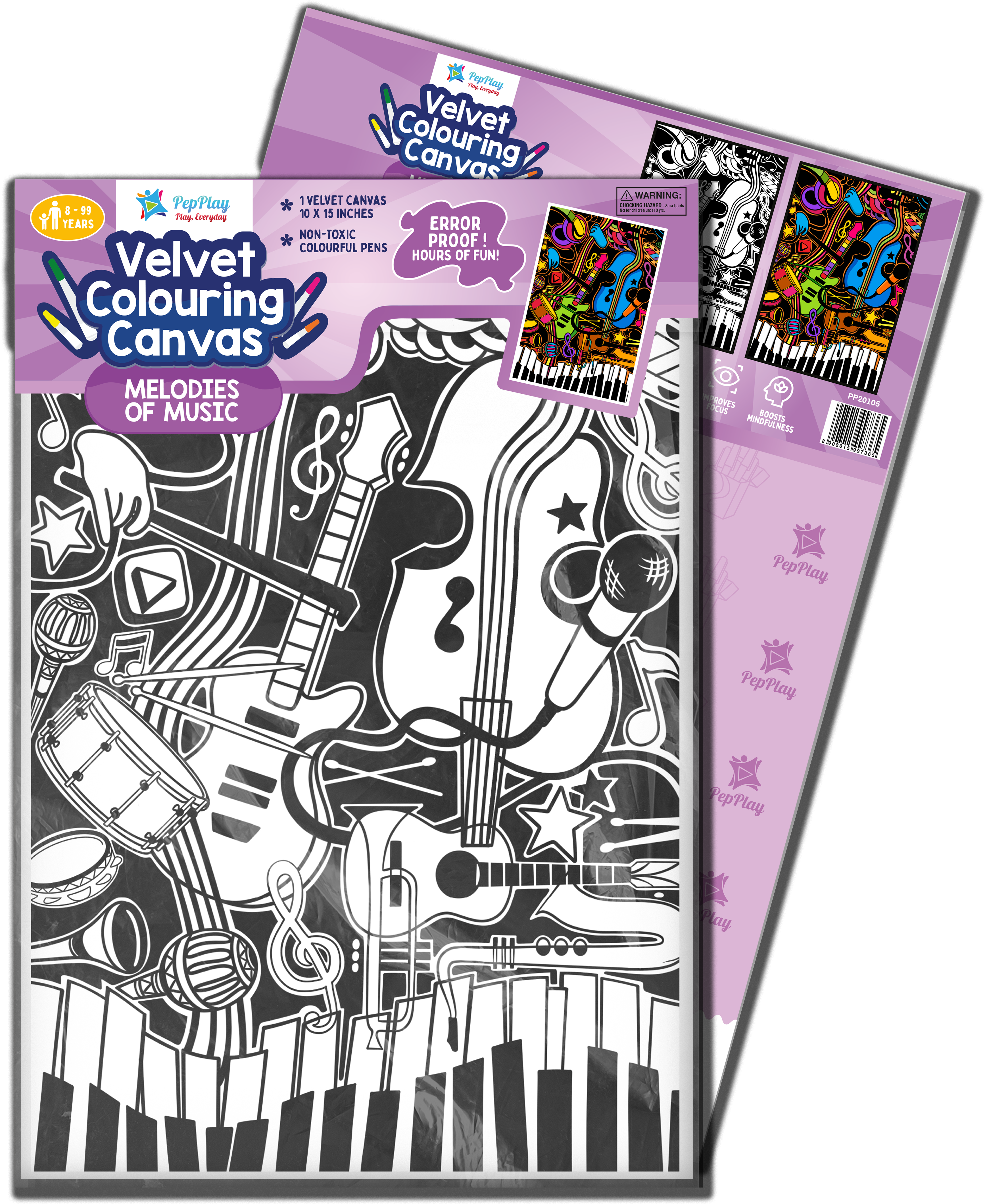 Pepplay Velvet Colouring Posters - Melodies Of Music