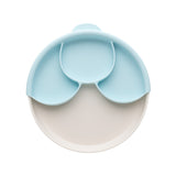 Miniware Healthy Meal Suction Plate with Dividers Set, Aqua
