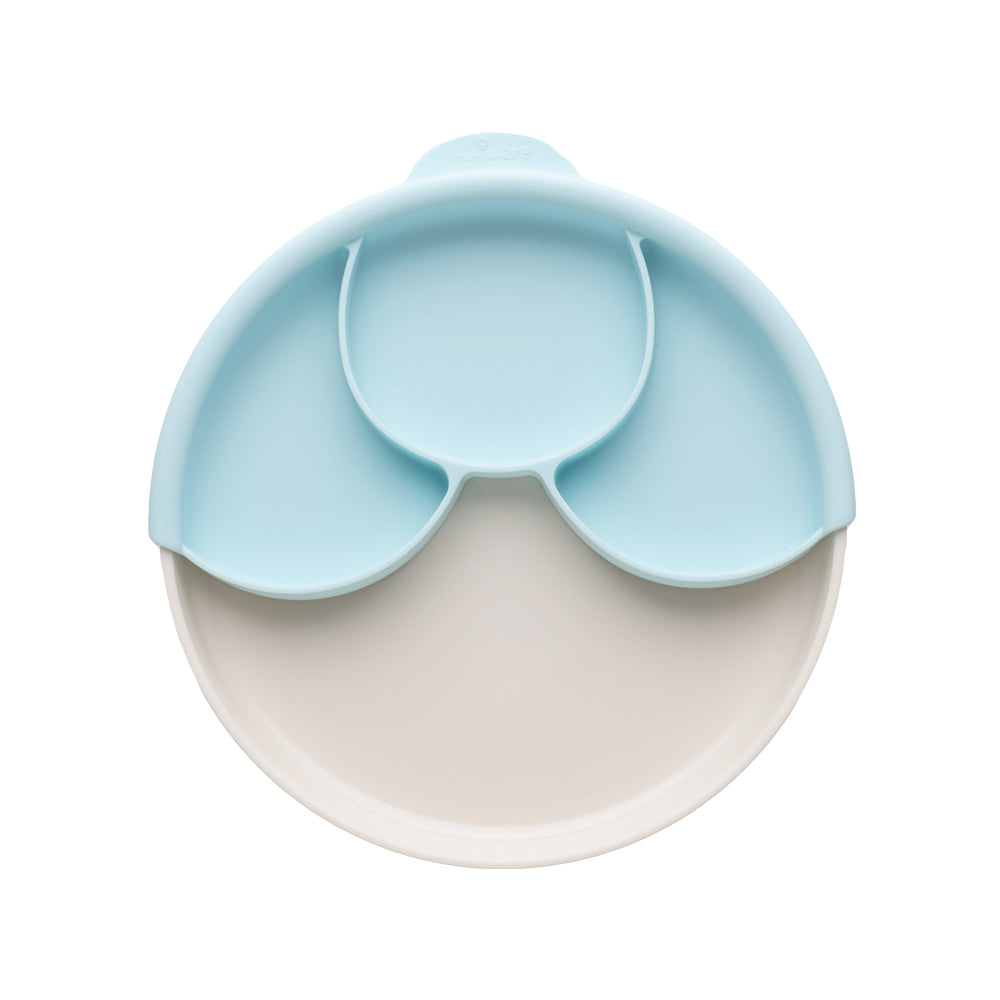 Miniware Healthy Meal Suction Plate with Dividers Set, Aqua