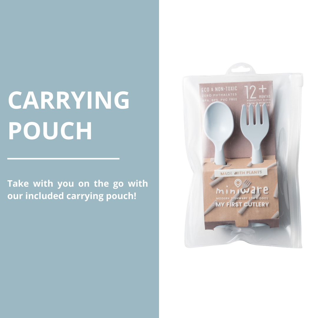 Miniware My First Cutlery Fork & Spoon Set - Aqua