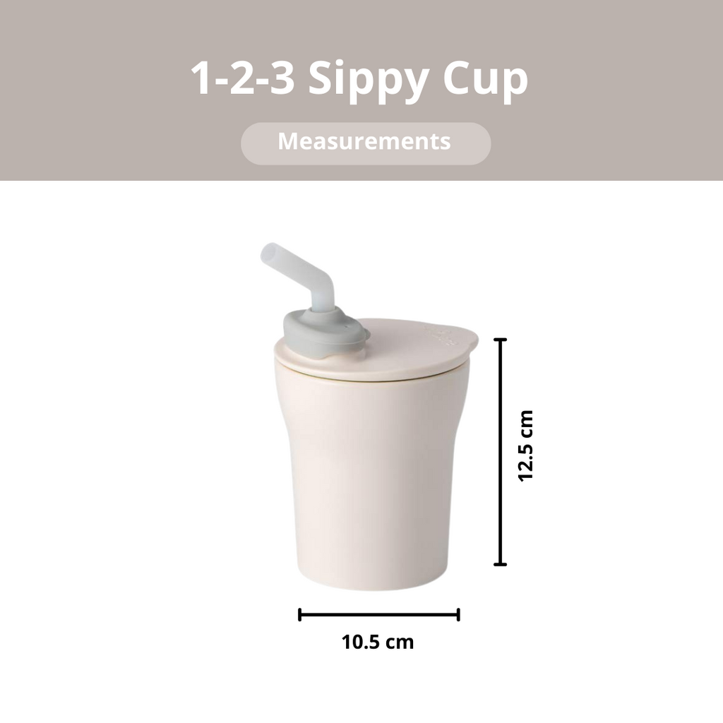 Miniware 1-2-3 Sip! Sippy Cup, Vanilla Grey