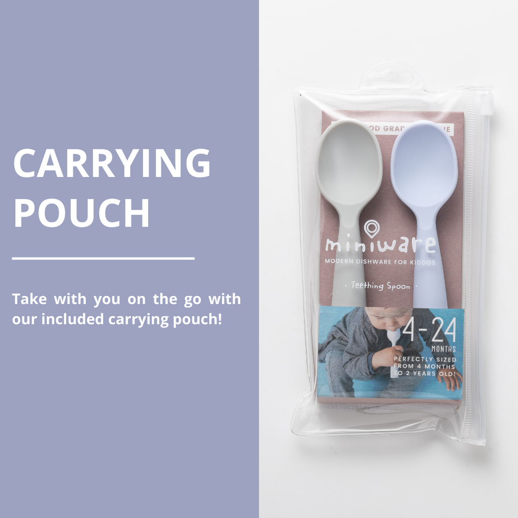 Miniware Training Spoon Set, Grey/Lavender