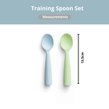 Miniware Training Spoon Set - Aqua + Key Lime