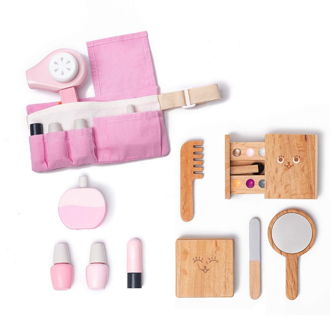 Wooden Make Up Set, 12 Pieces