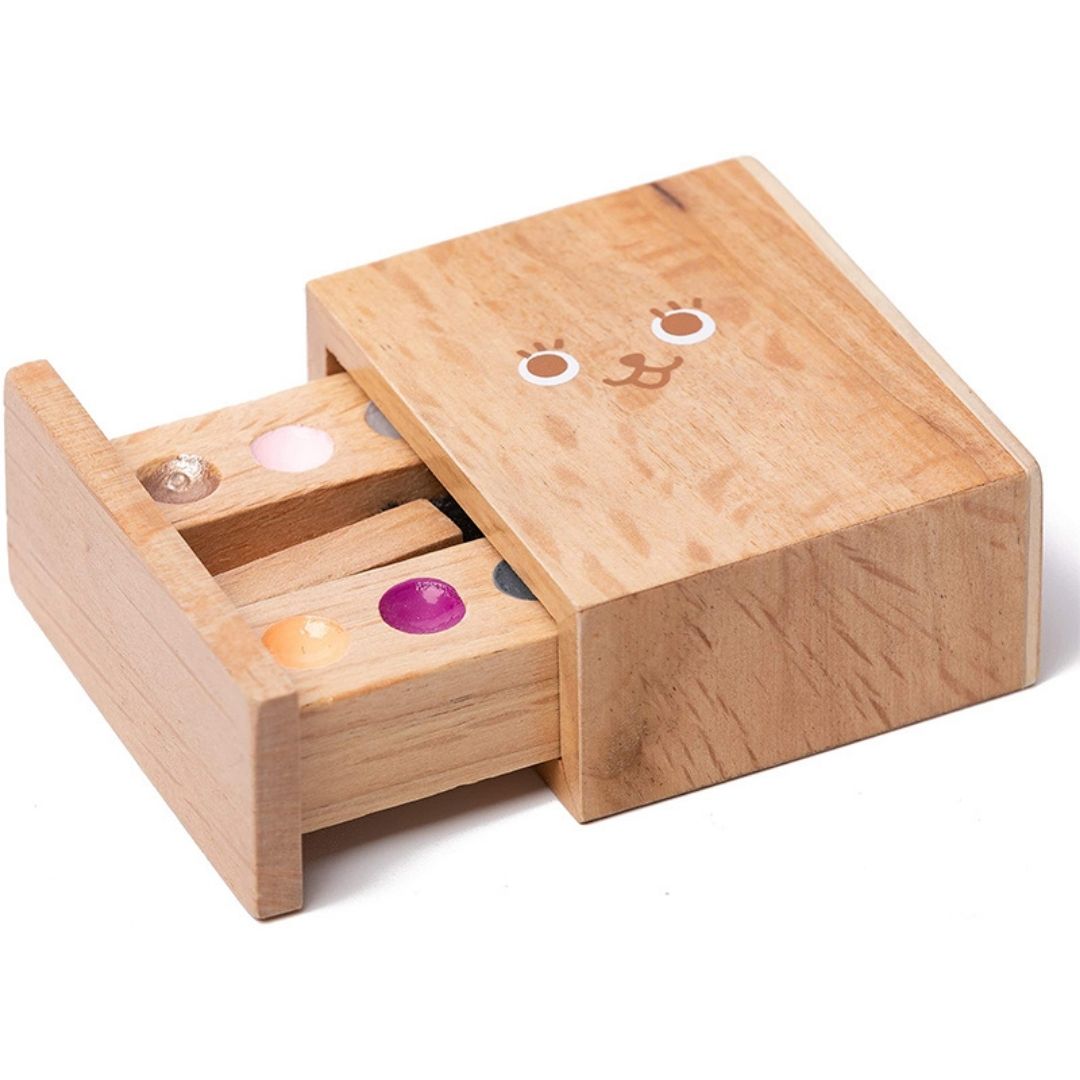 Wooden Make Up Set, 12 Pieces