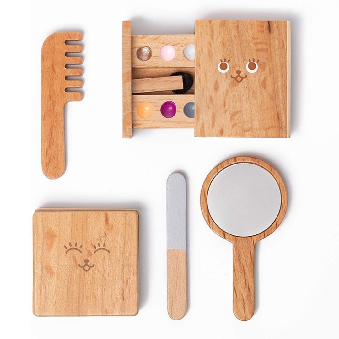 Wooden Make Up Set, 12 Pieces