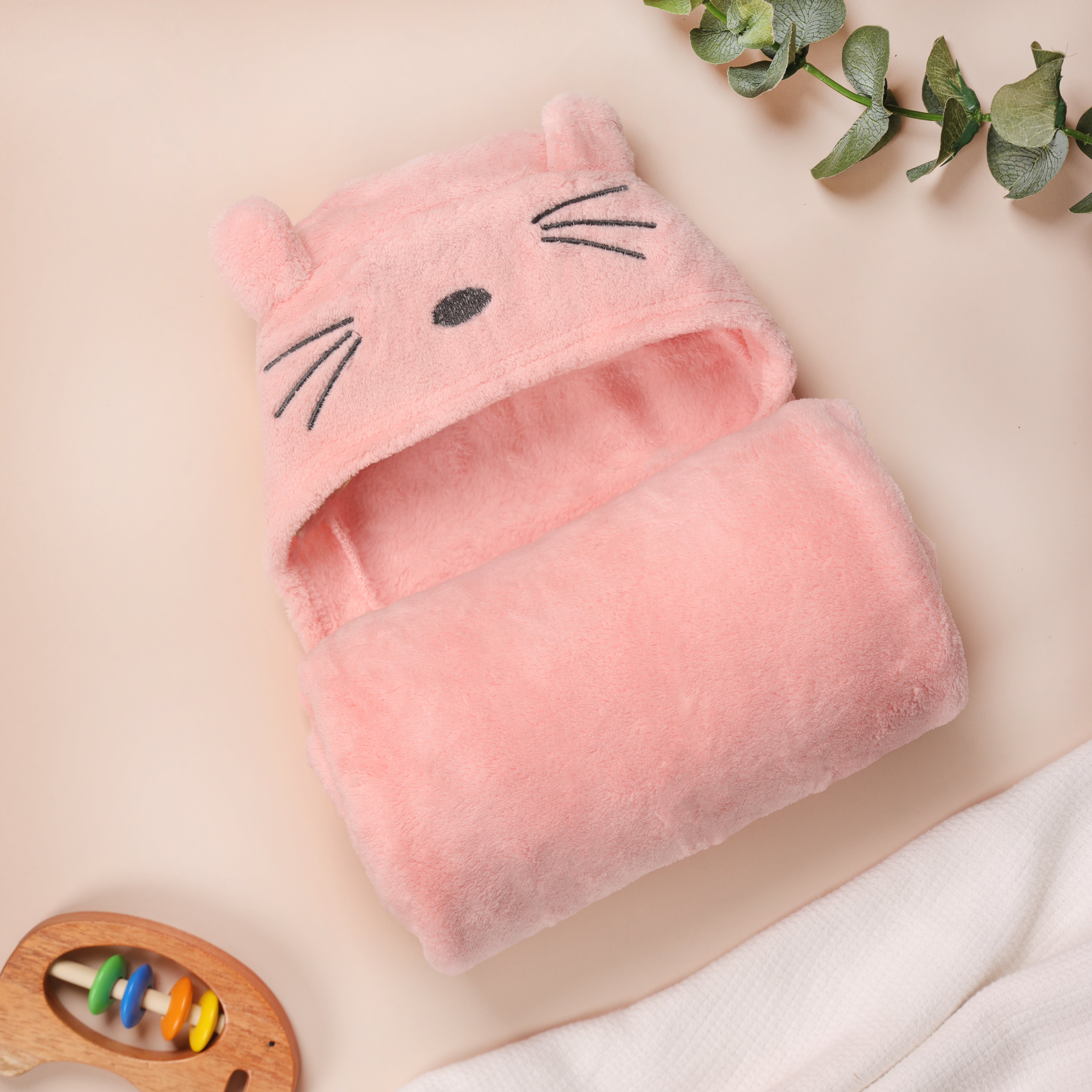 Cutie Kitty Hooded Blanket