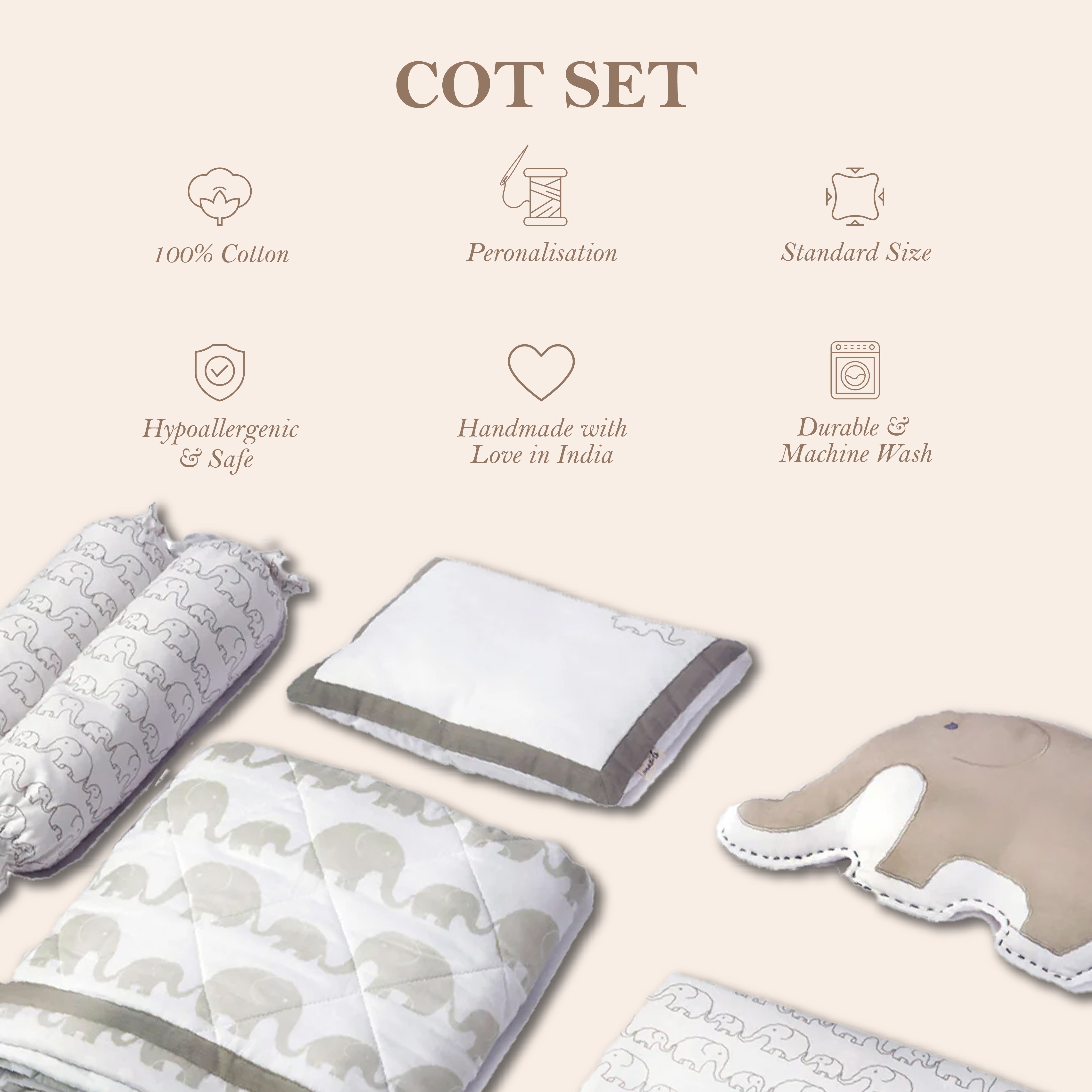 Masilo Organic Cot Bedding Set - Panda