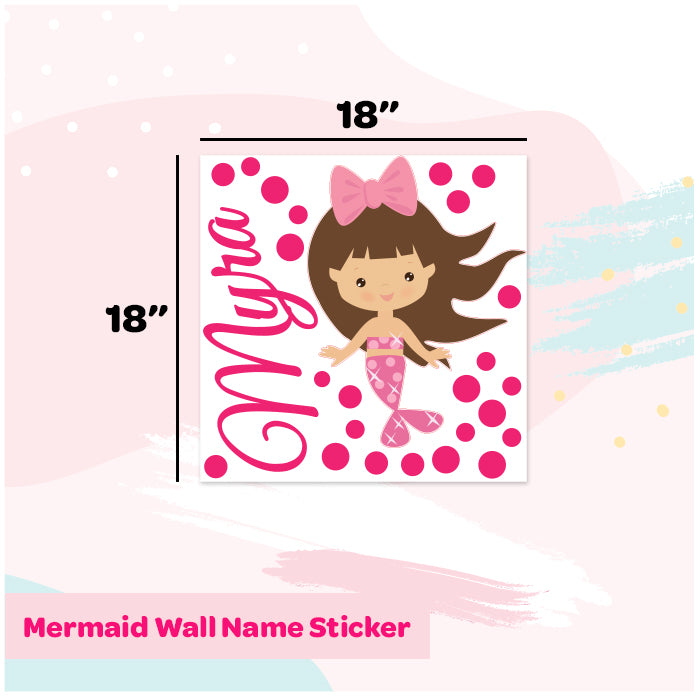 Mermaid Wall Name Sticker
