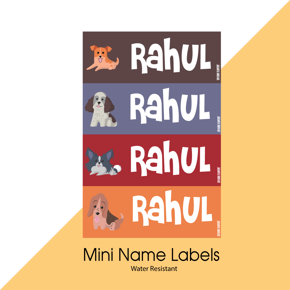 Mini Name Labels - Doggie Love