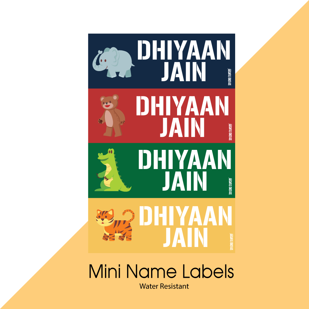 Mini Name Labels - Jungle