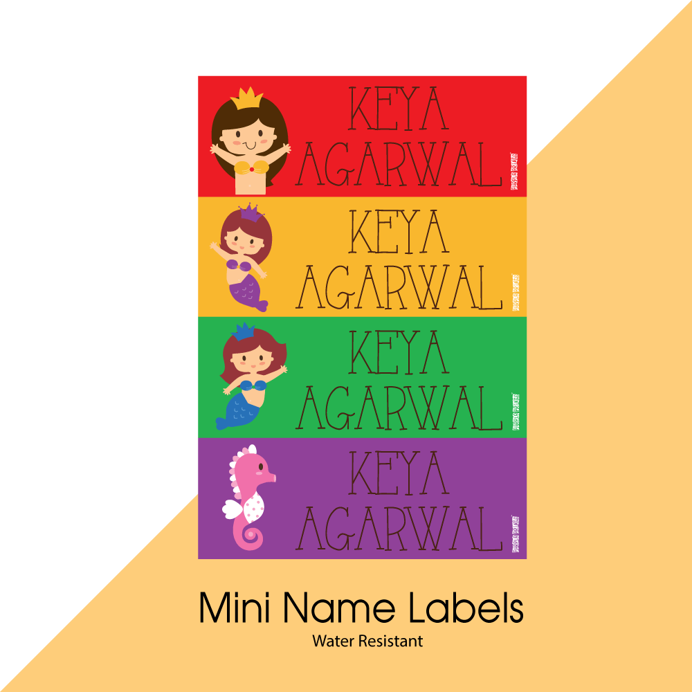 Mini Name Labels - Mermaid