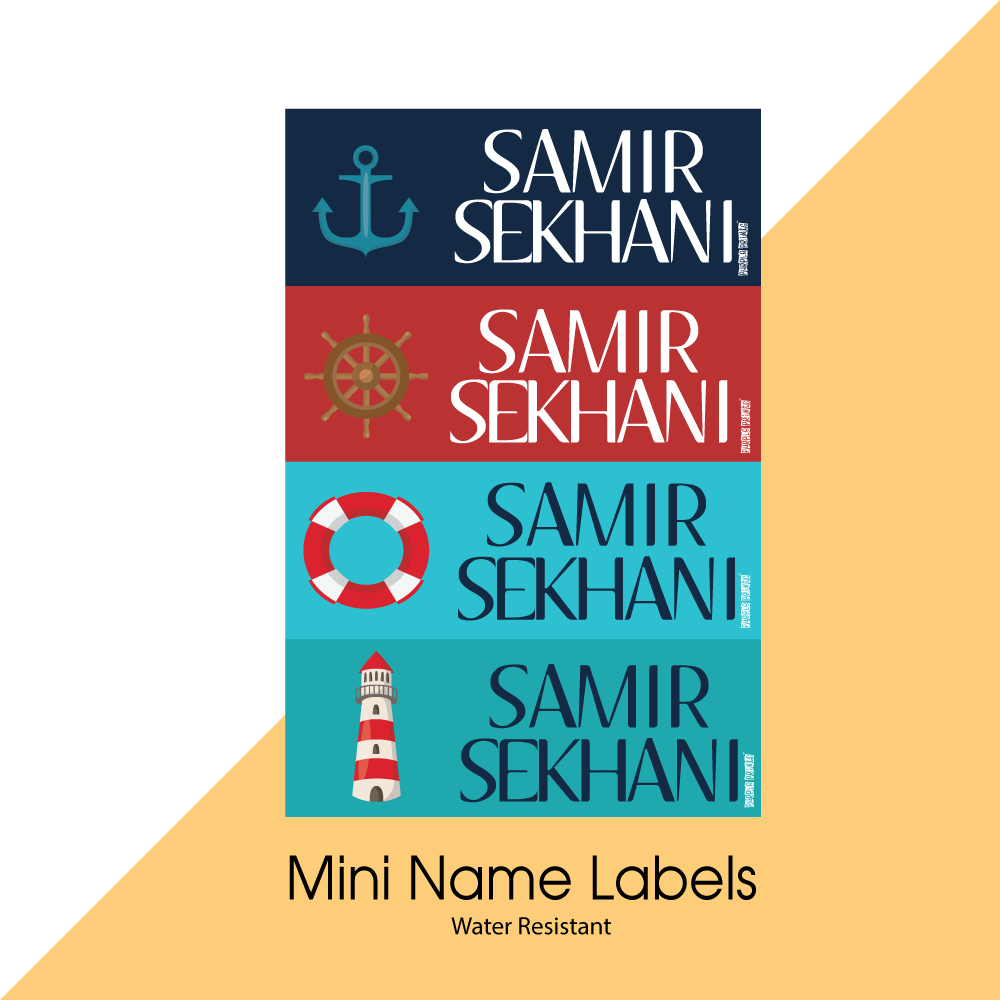 Mini Name Labels - Nautical