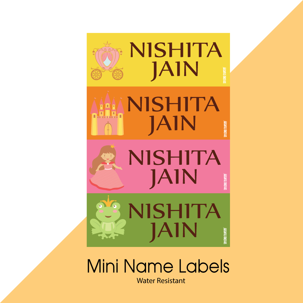 Mini Name Labels - Princess