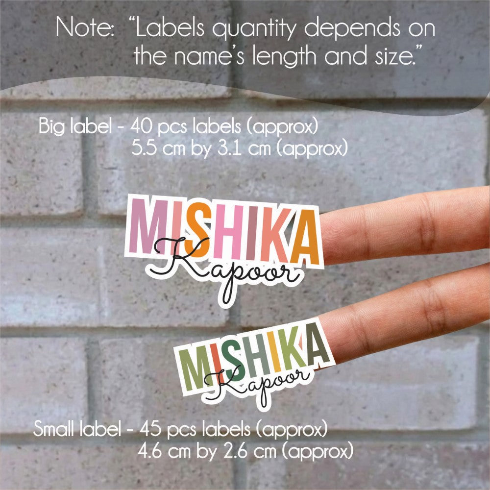 Signature Name Labels