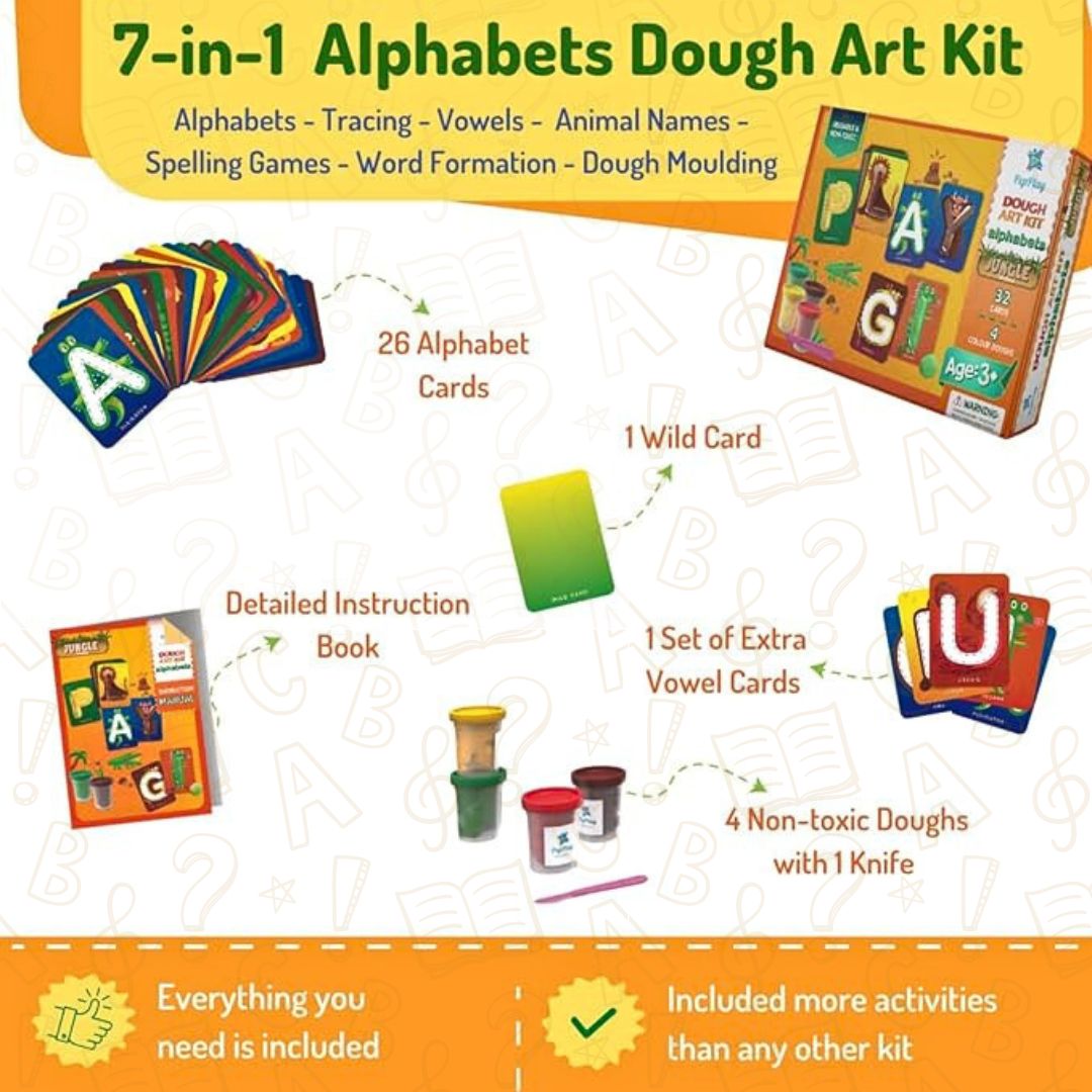 Pepplay Dough Art Kit - Alphabets