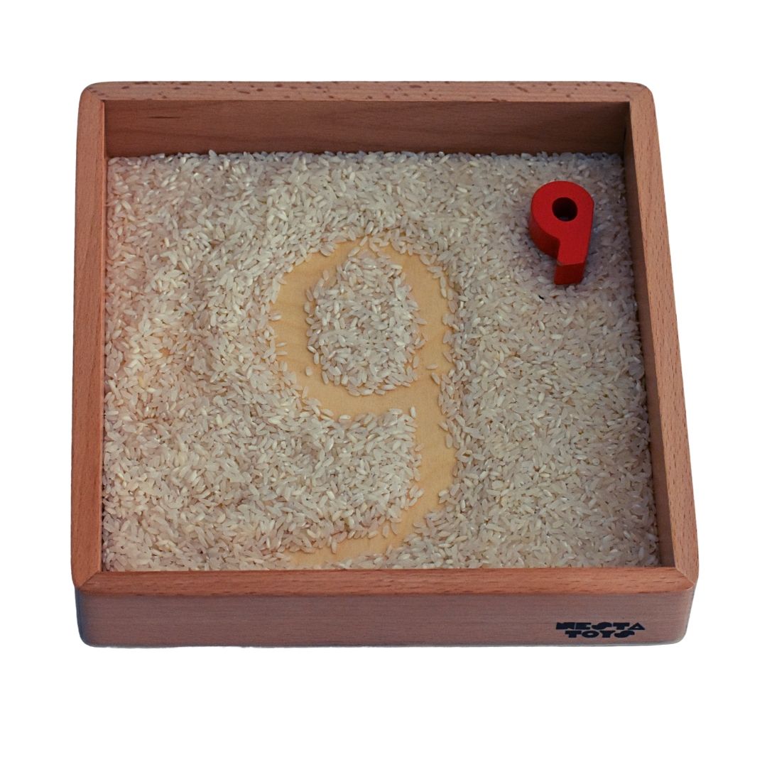 NESTA TOYS - Wooden Montessori Tray for Kids | Sand Writing Tray | Sensory