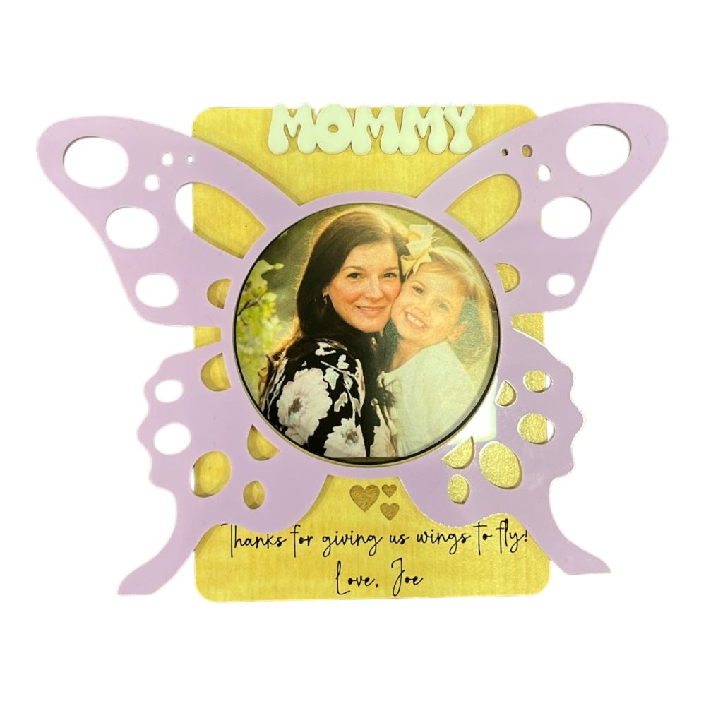 Mother's Day Fridge Photo Magnet- Butterfly Frame