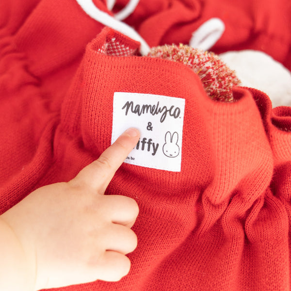 Miffy Santa Sack -Base: Red Letter: Oatmeal